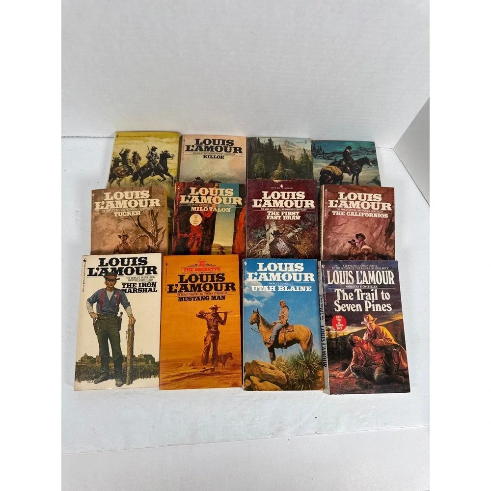 Louis L'Amour Lot 12 Vintage Western Books Bantam Paperback Collection